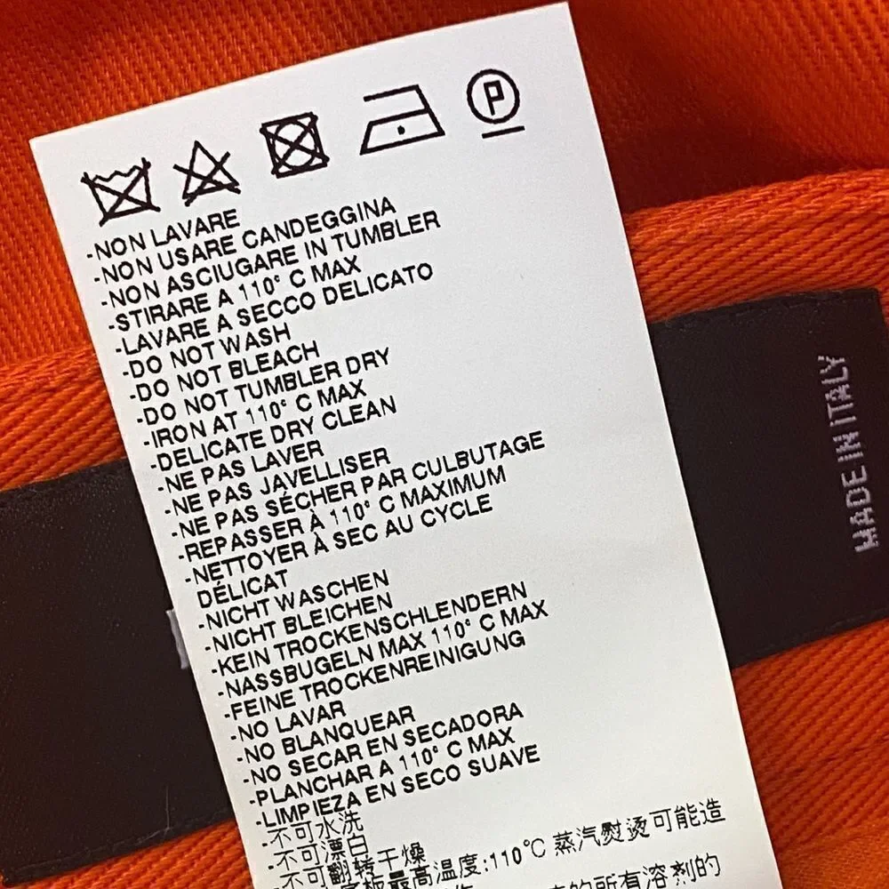 DSQUARED2 Orange 100% Cotton Mini Skirt Sz IT 42 or US 6